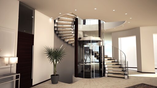Cobra - cobra Designtreppen gebogen aballala 02 Rendering