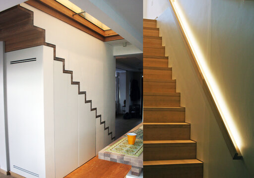 Zig-Zag Shade – Modern glass staircase with clean, transparent architecture